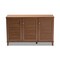 Baxton Studio Coolidge Walnut Finished 8-Shelf Wood Shoe Storage Cabinet 156-9390 - alternate 10